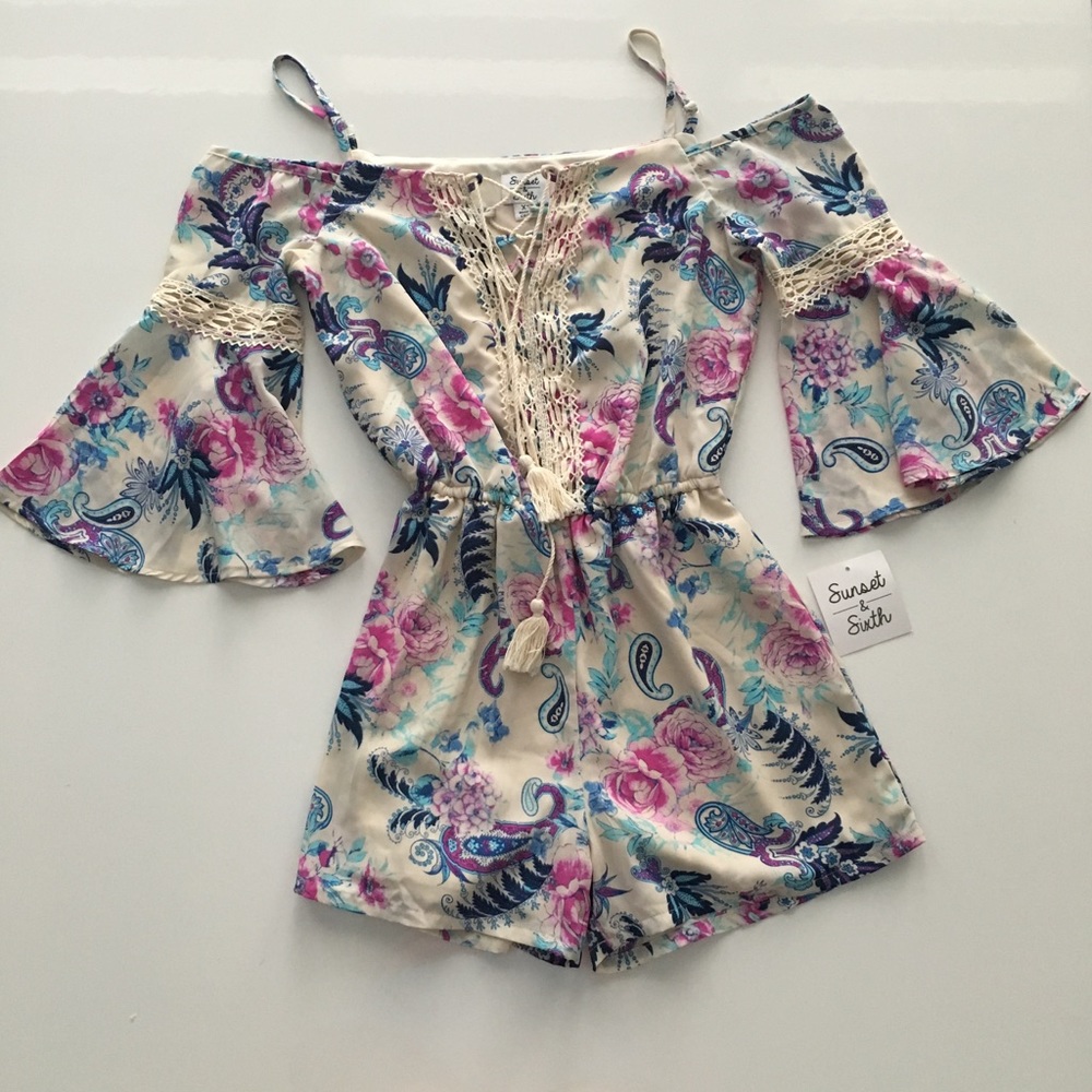 Sunset & Sixth Cold Shoulder Romper - Picture 2 of 4